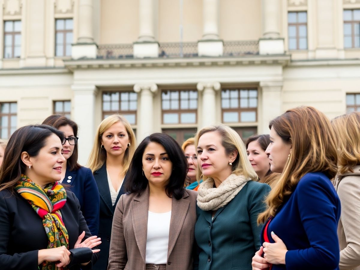 Femei diverse discutând despre politica românească.